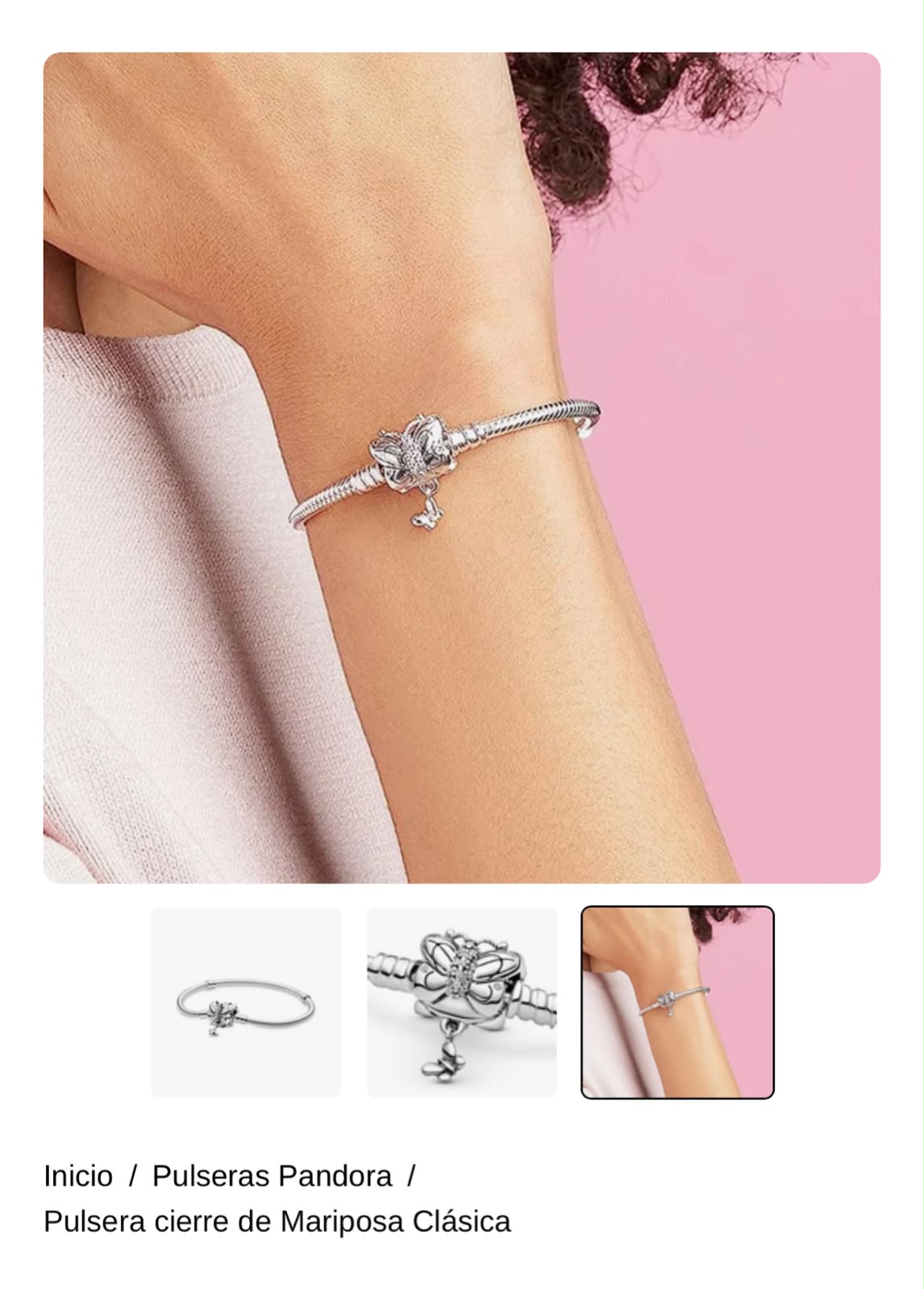Pulsera cierre de Mariposa Clásica