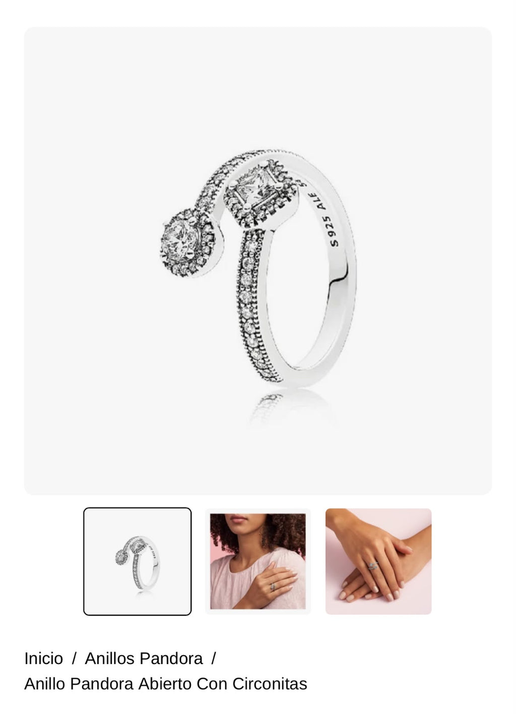 Anillo Pandora Abierto Con Circonitas