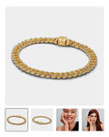 Pulsera Dorada de Cadena Cubana