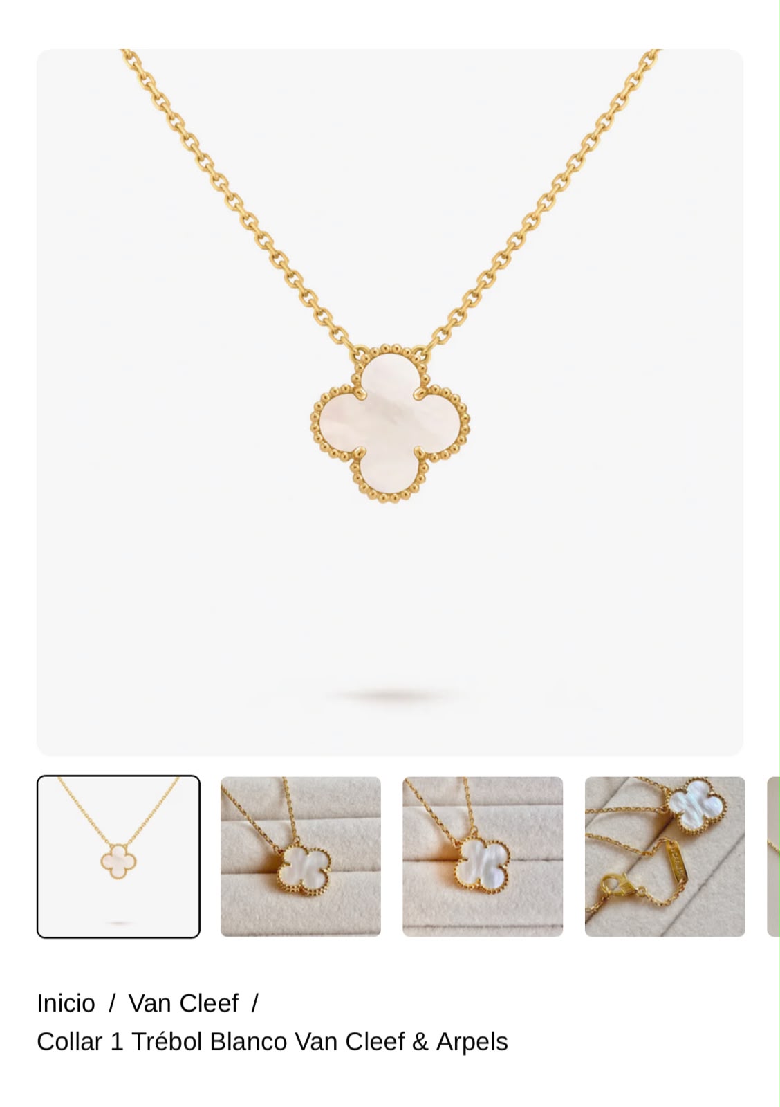 Collar 1 Trébol Blanco Van Cleef & Arpels