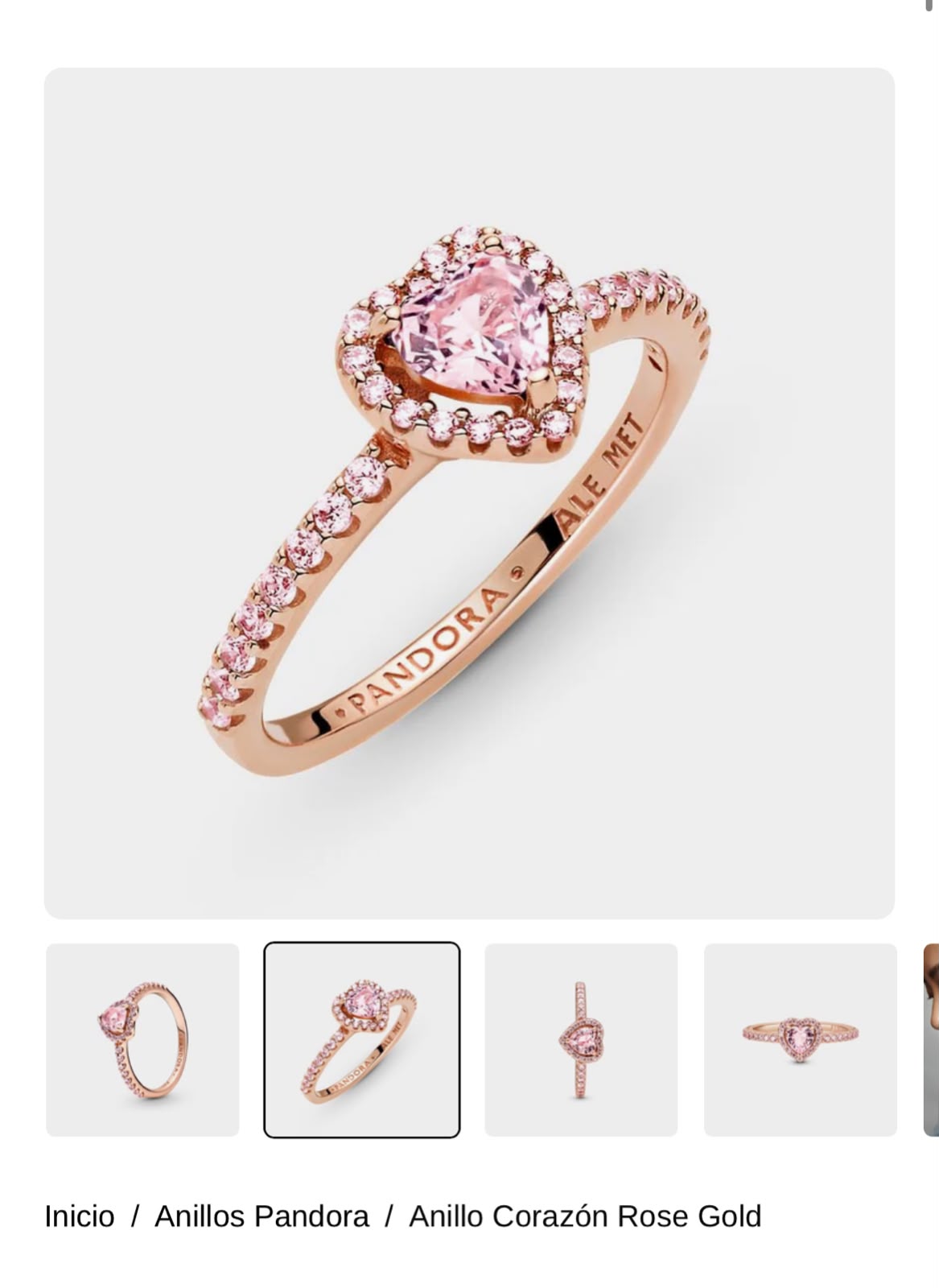 Anillo Corazón Rose Gold