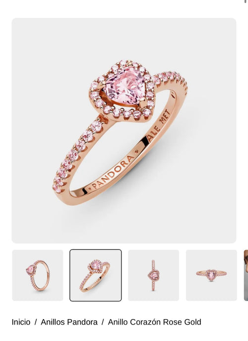 Anillo Corazón Rose Gold