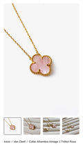 Collar Alhambra Vintage 1 Trébol Rosa