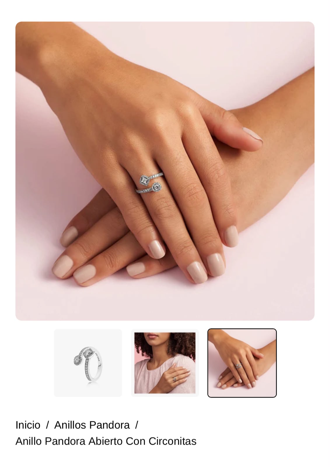 Anillo Pandora Abierto Con Circonitas