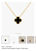 Collar Van Cleef Alhambra Vintage 1 Trébol Negro