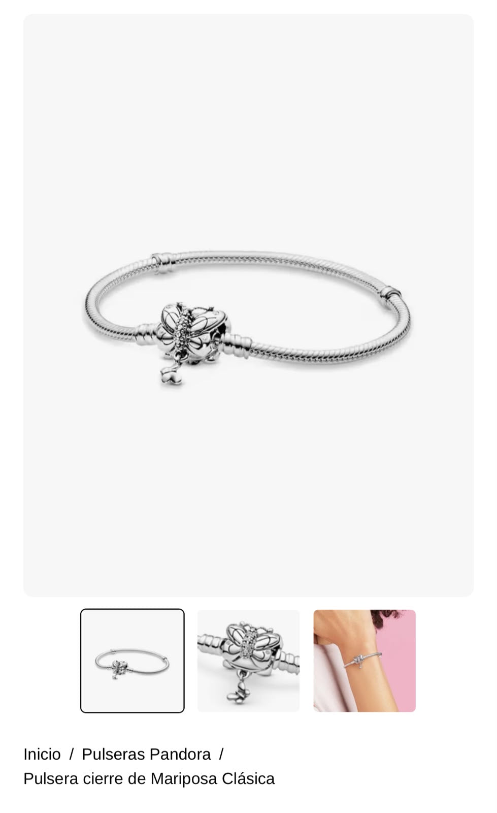 Pulsera cierre de Mariposa Clásica