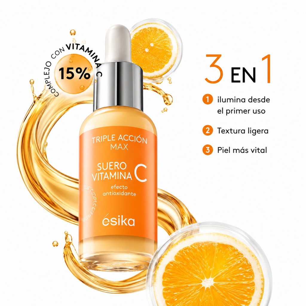 SUERO FACIAL VITAMINA C TRIPLE ACCIÓN MAX-Ésika