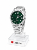 Reloj Curren-Original plateado con verde-para Hombre