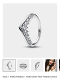 Anillo Deseo Pave Flotante Corona
