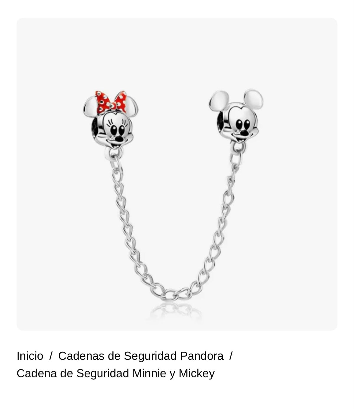 Cadena de Seguridad Minnie y Mickey