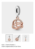 Charm Colgante Mamá en Dos Tonos