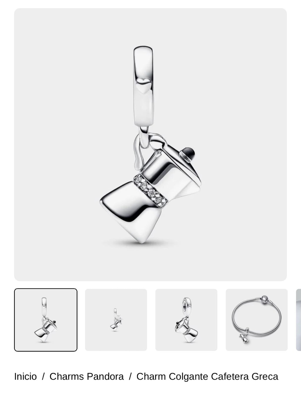 Charm Colgante Cafetera Greca