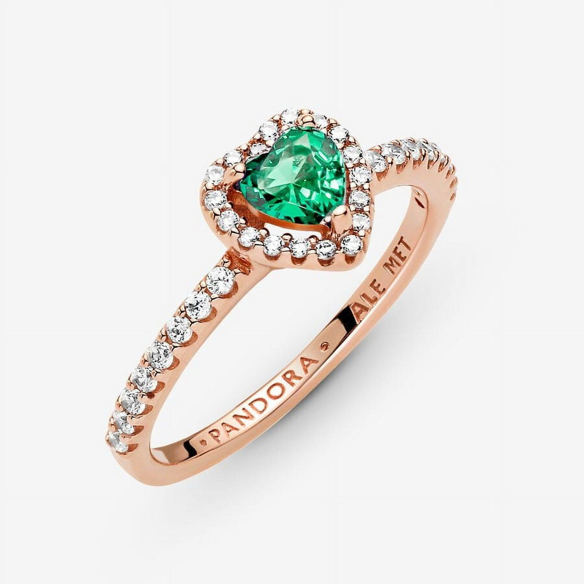 Anillos Pandora verde rose gold