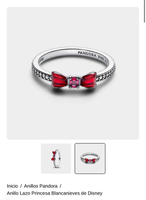 Anillo Lazo Princesa Blancanieves de Disney