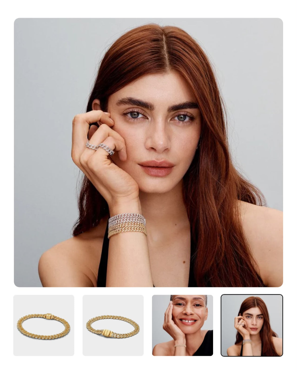 Pulsera Dorada de Cadena Cubana