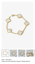 Pulsera Van Cleef Alhambra vintage 5 Tréboles Blancos