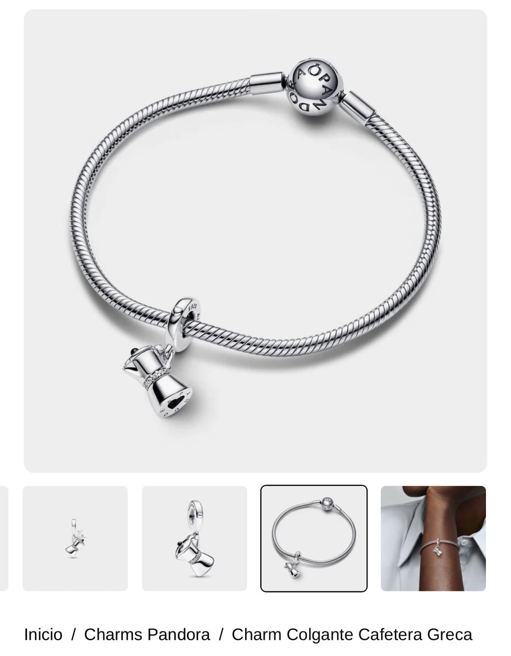Charm Colgante Cafetera Greca