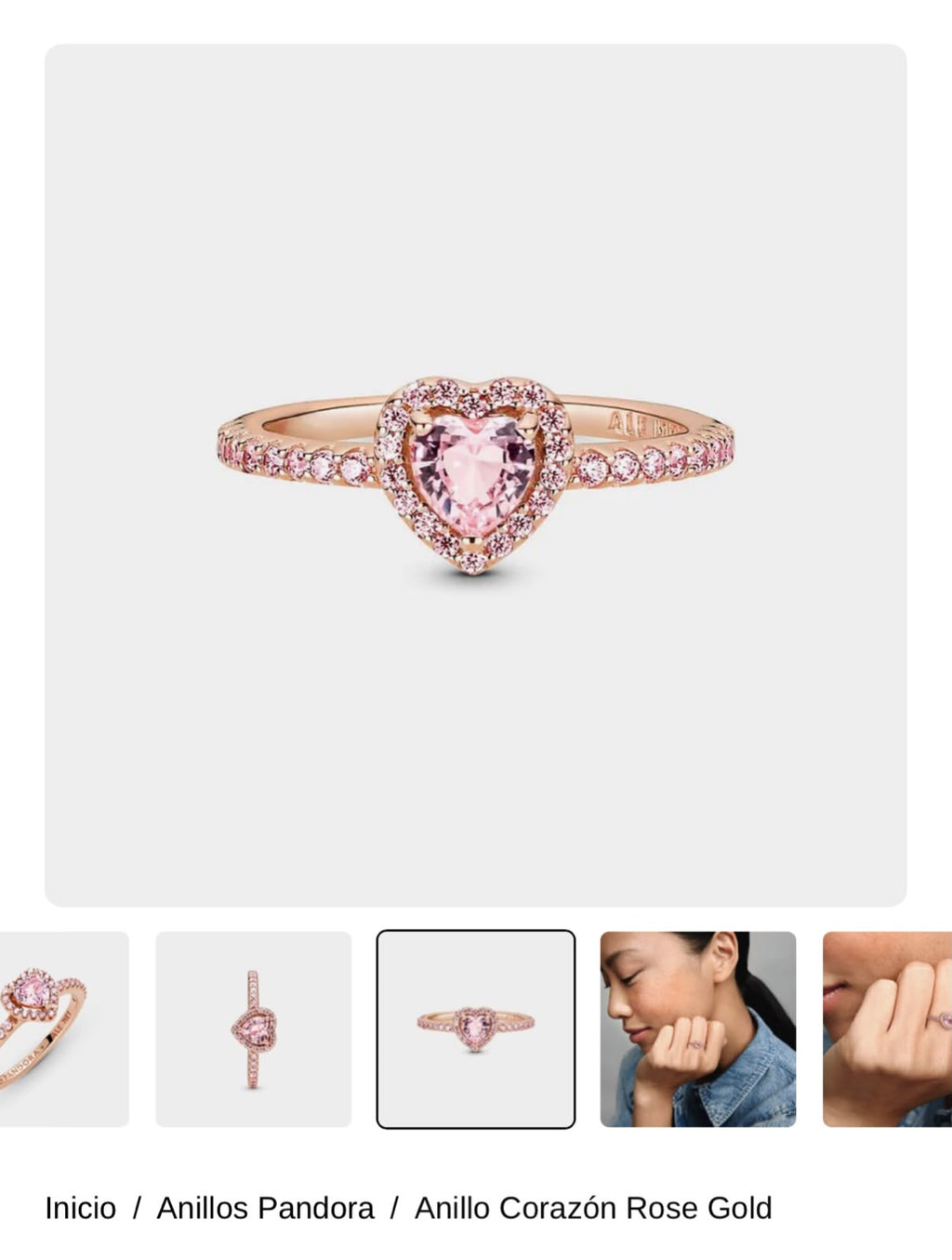 Anillo Corazón Rose Gold