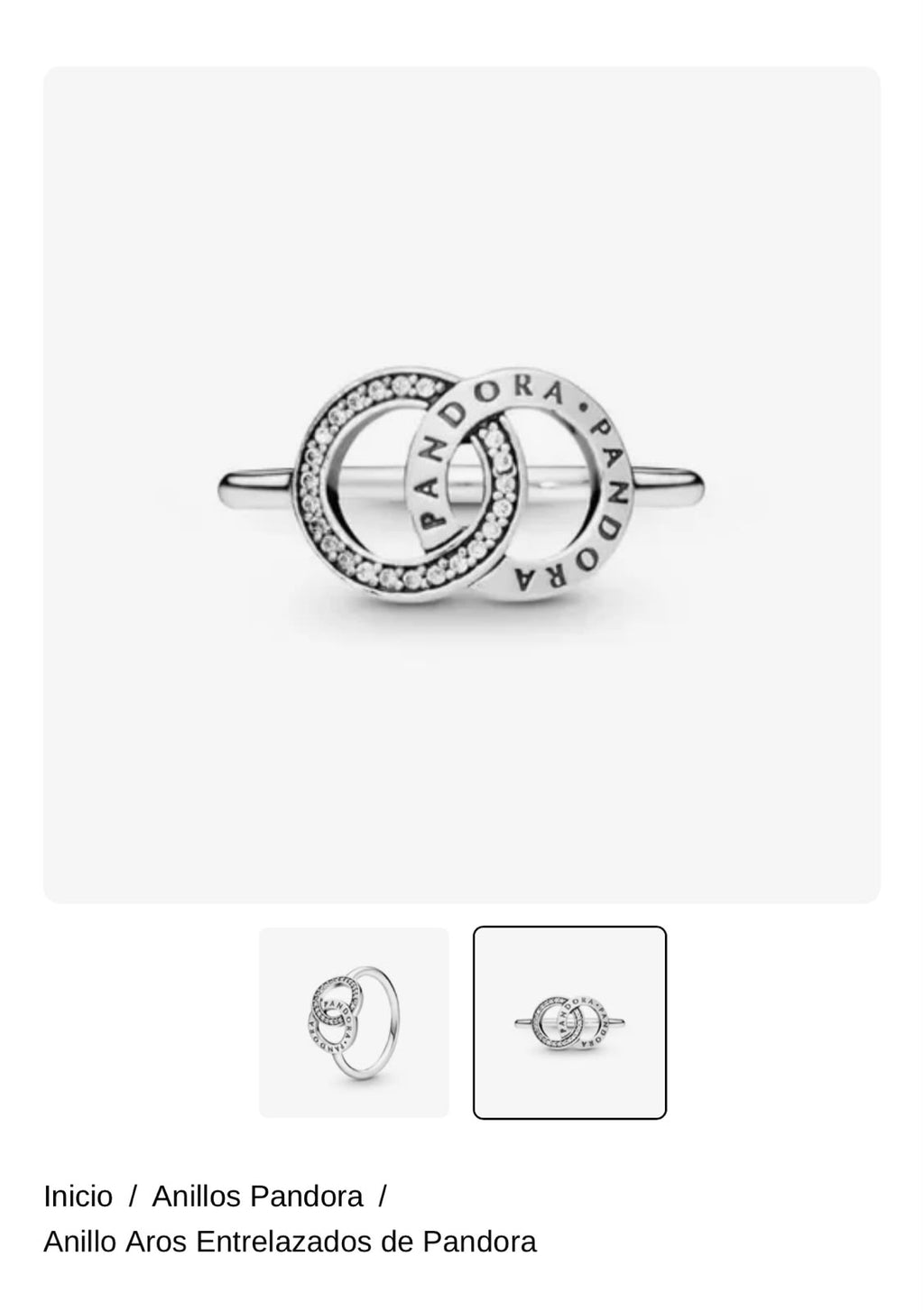 Anillo Aros Entrelazados de Pandora