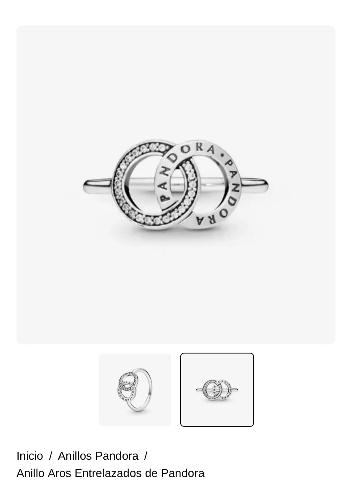 Anillo Aros Entrelazados de Pandora