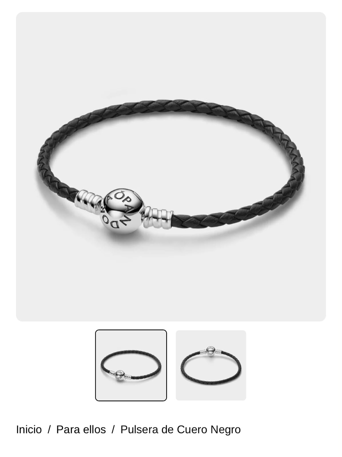 Pulsera de Cuero Negro