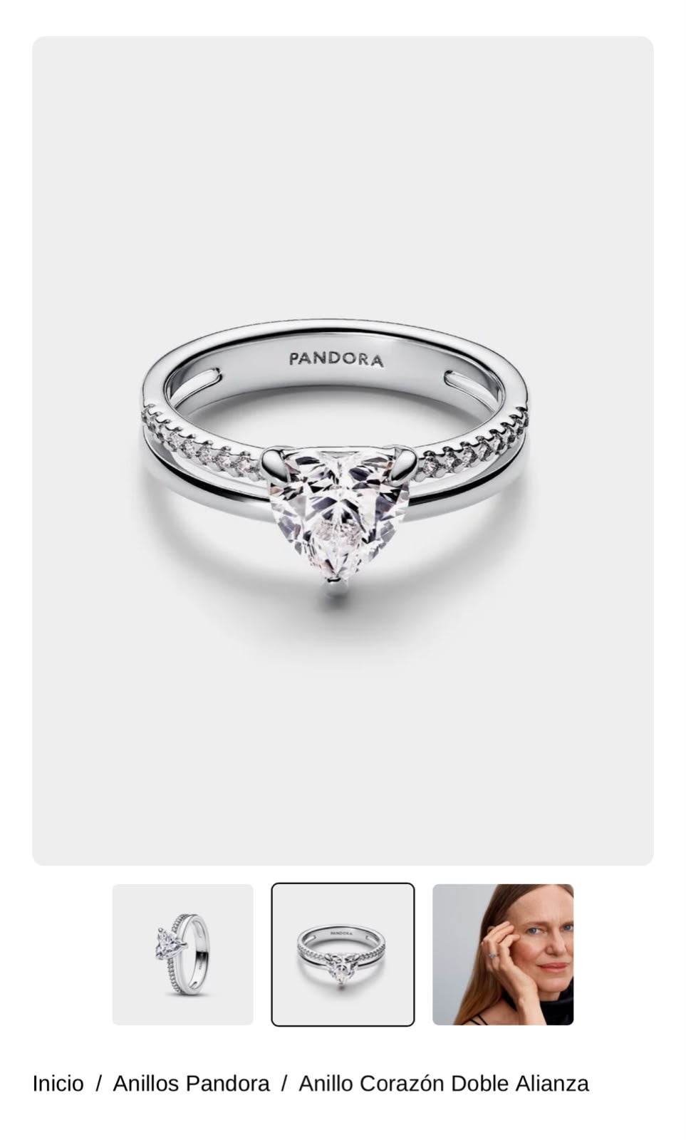 Anillo Corazón Doble Alianza