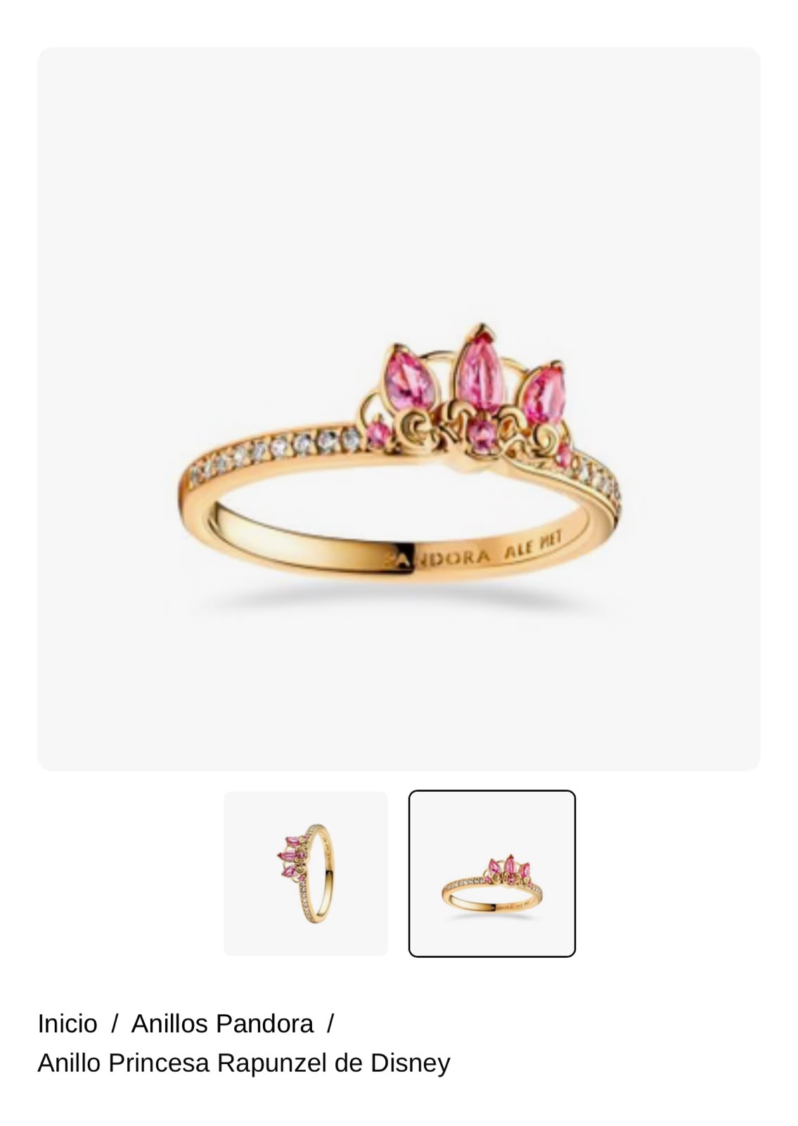 Anillo Princesa Rapunzel de Disney
