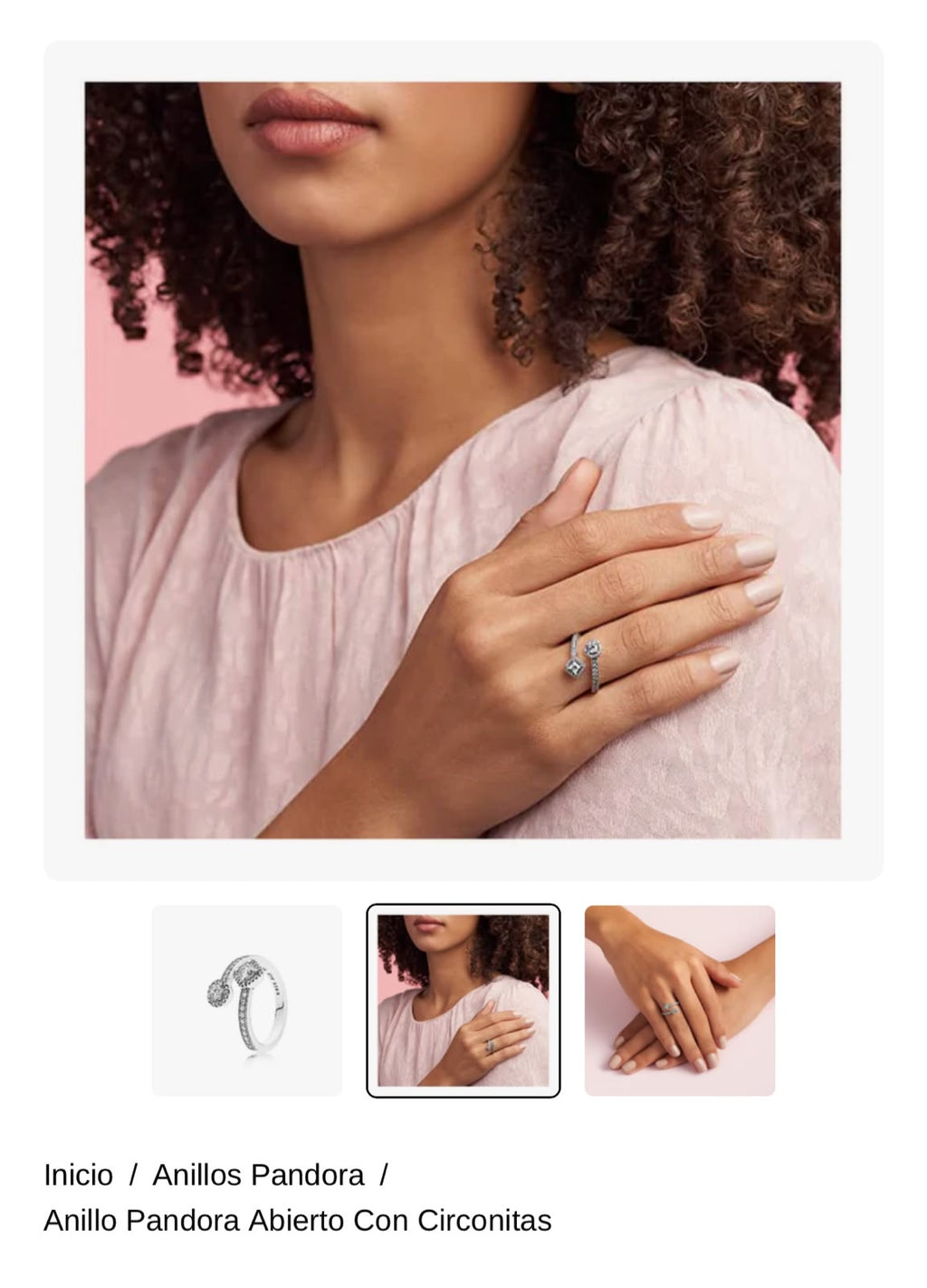 Anillo Pandora Abierto Con Circonitas