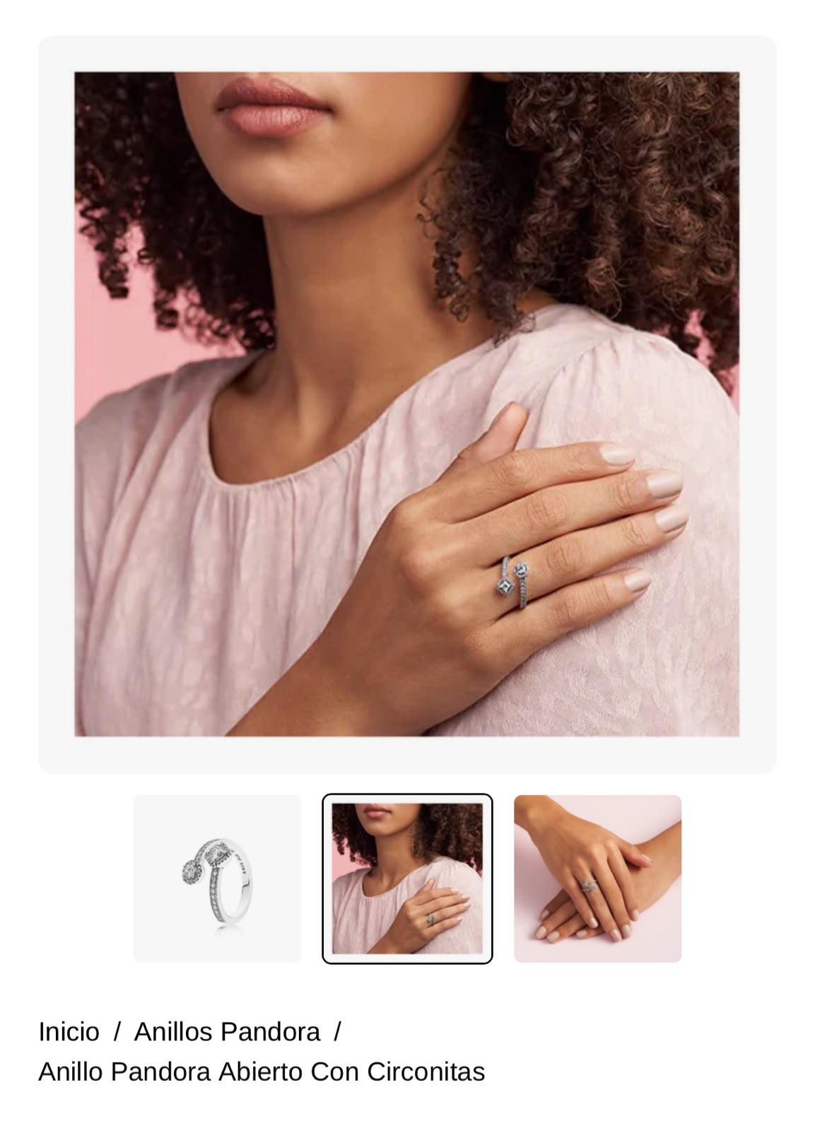 Anillo Pandora Abierto Con Circonitas