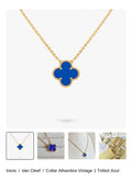 Collar Alhambra Vintage 1 Trébol Azu