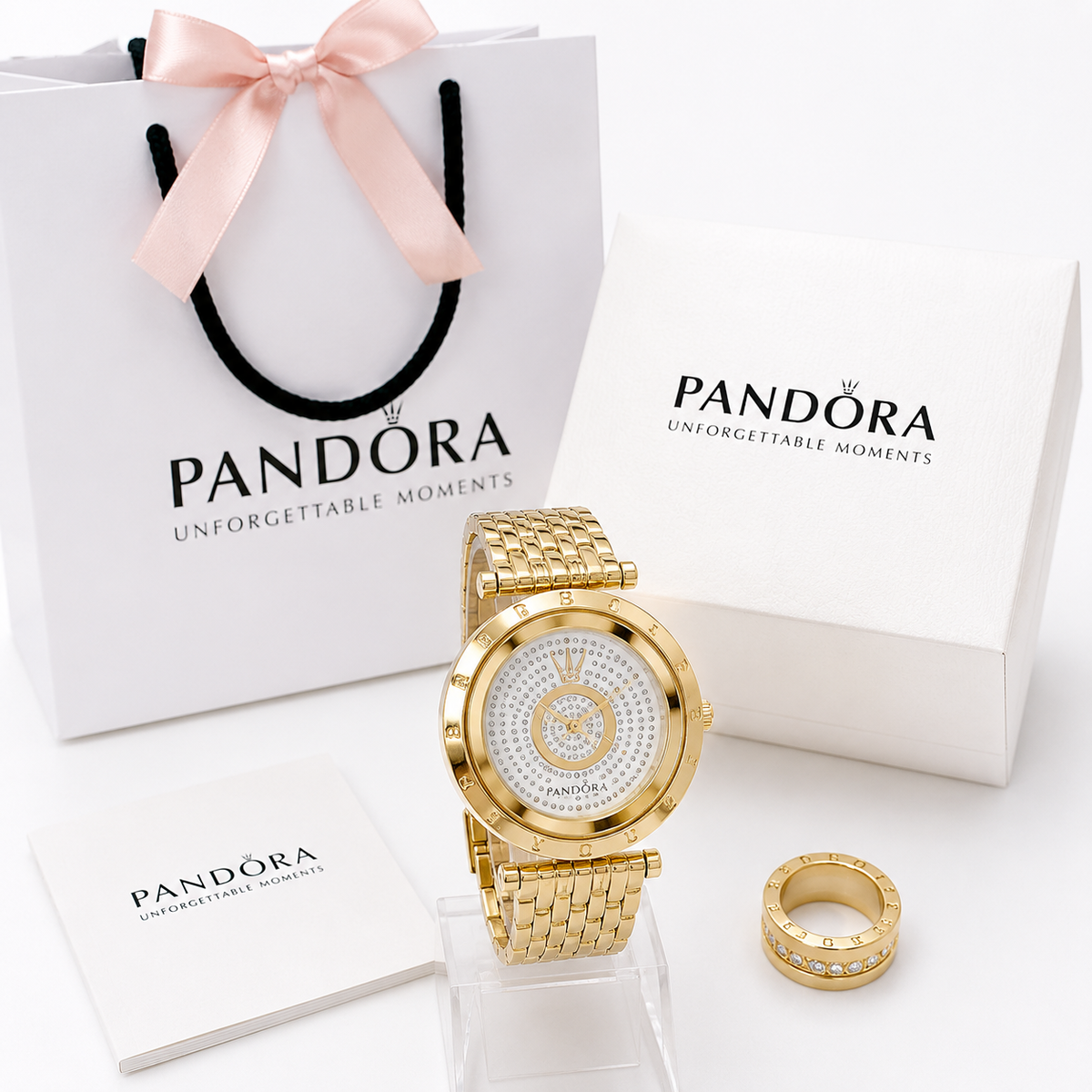 Reloj Pandora Dorado-Original
