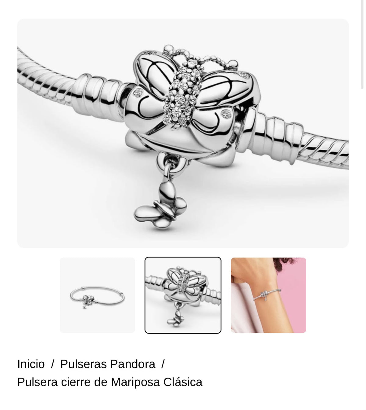Pulsera cierre de Mariposa Clásica