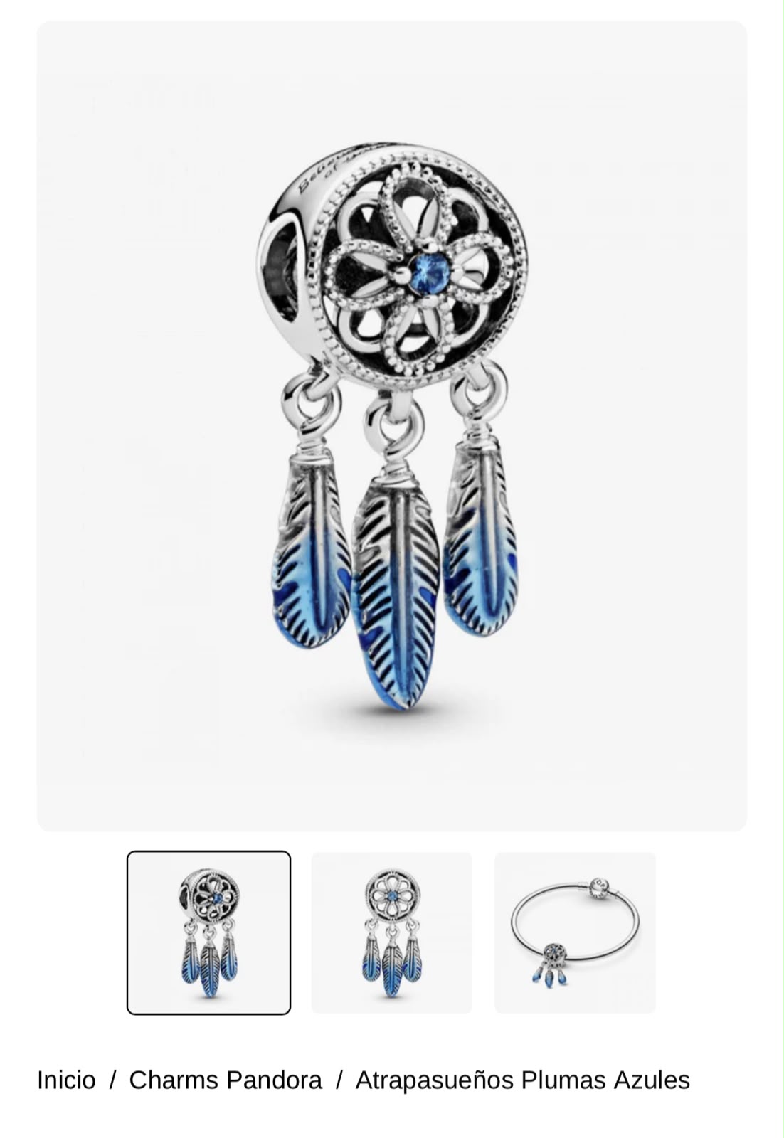 Atrapasueños Plumas Azules