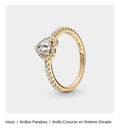 Anillo Corazón en Relieve Dorado