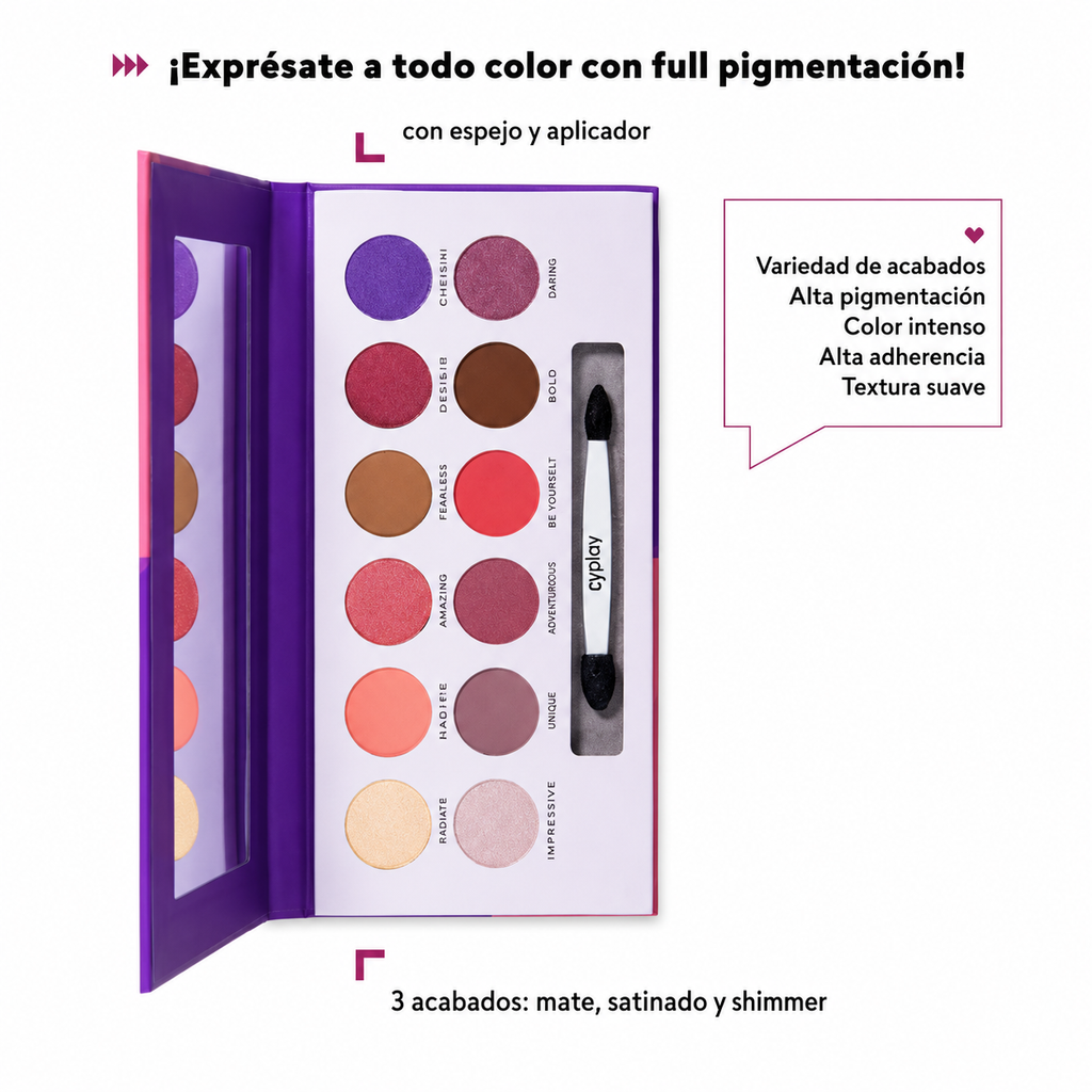 PALETA DE SOMBRAS TWELVE O'CLOCK CYPLAY-Cyzone