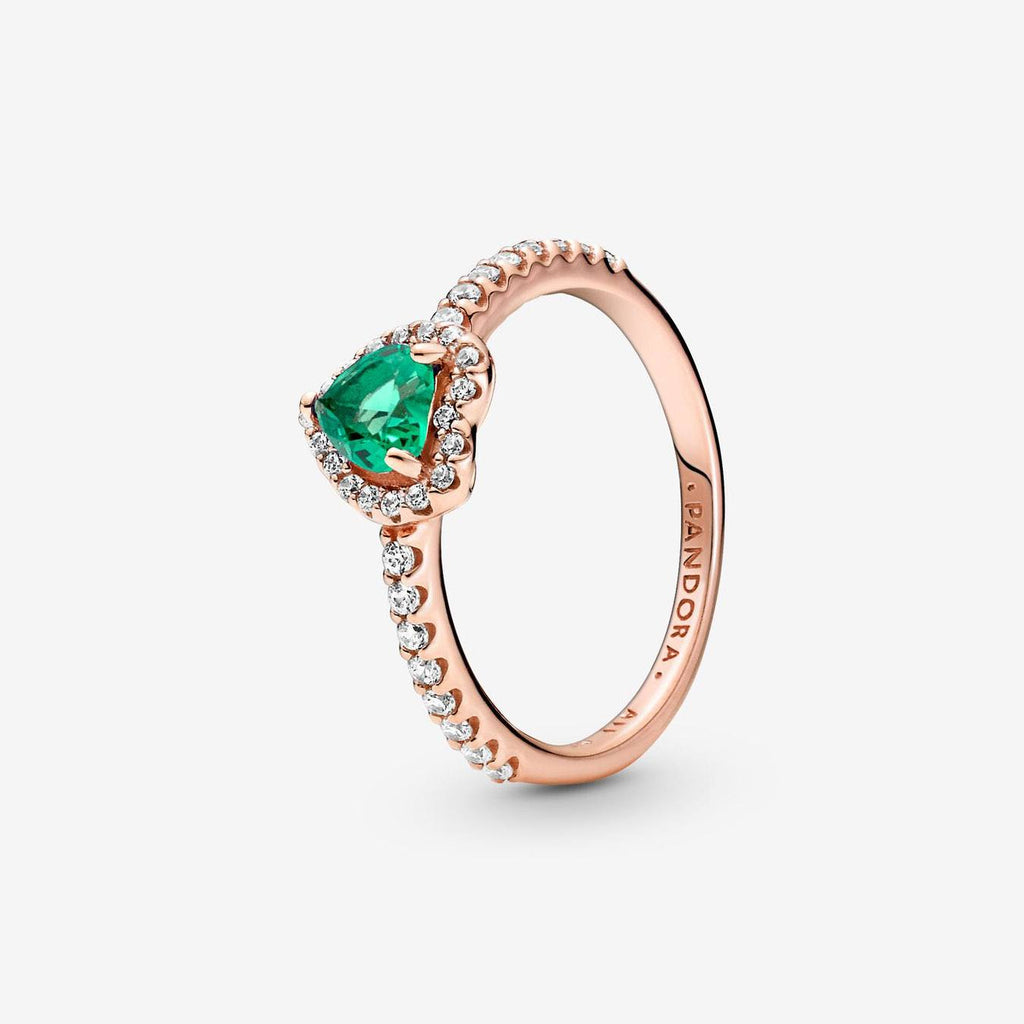 Anillos Pandora verde rose gold