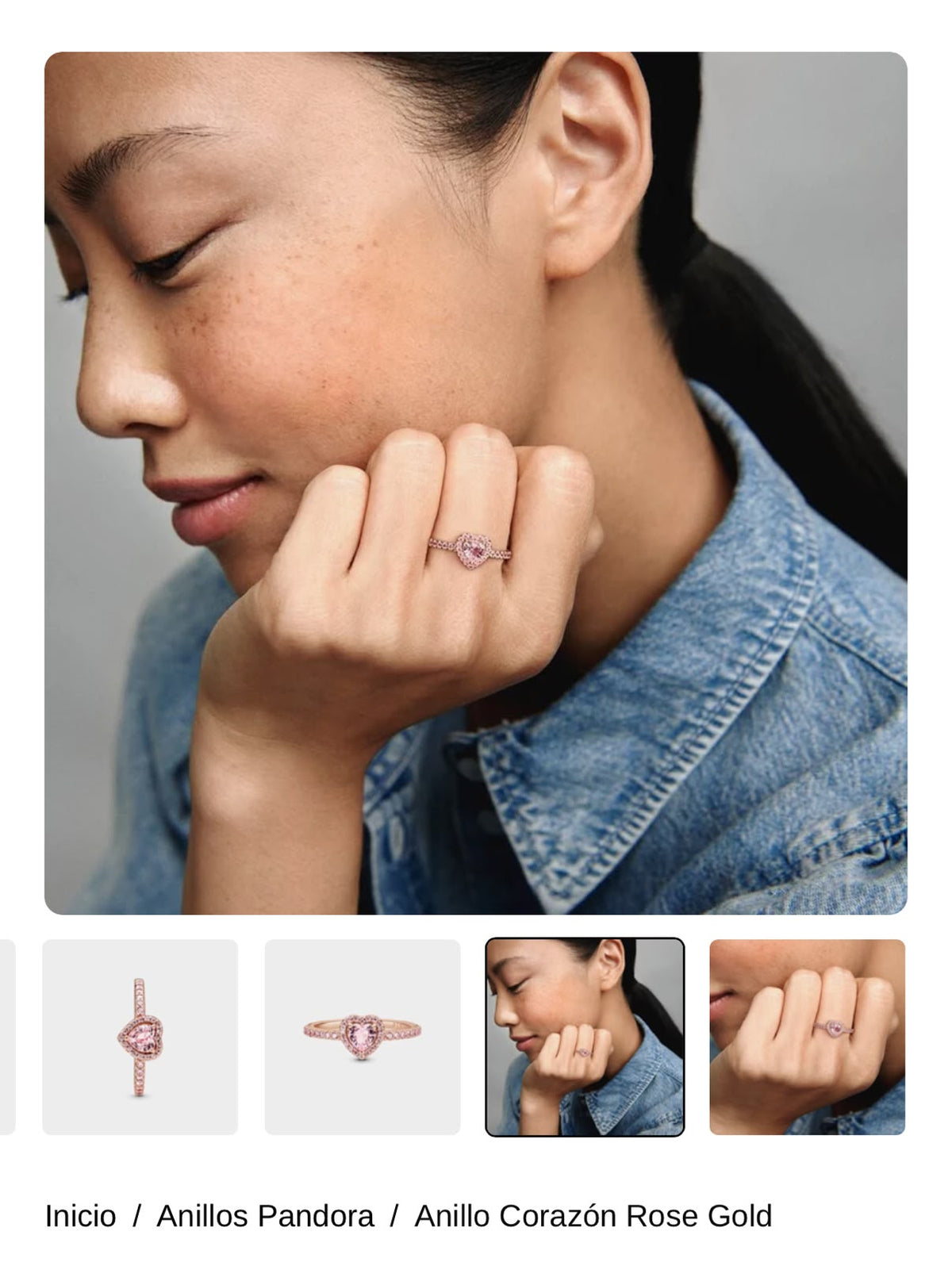 Anillo Corazón Rose Gold