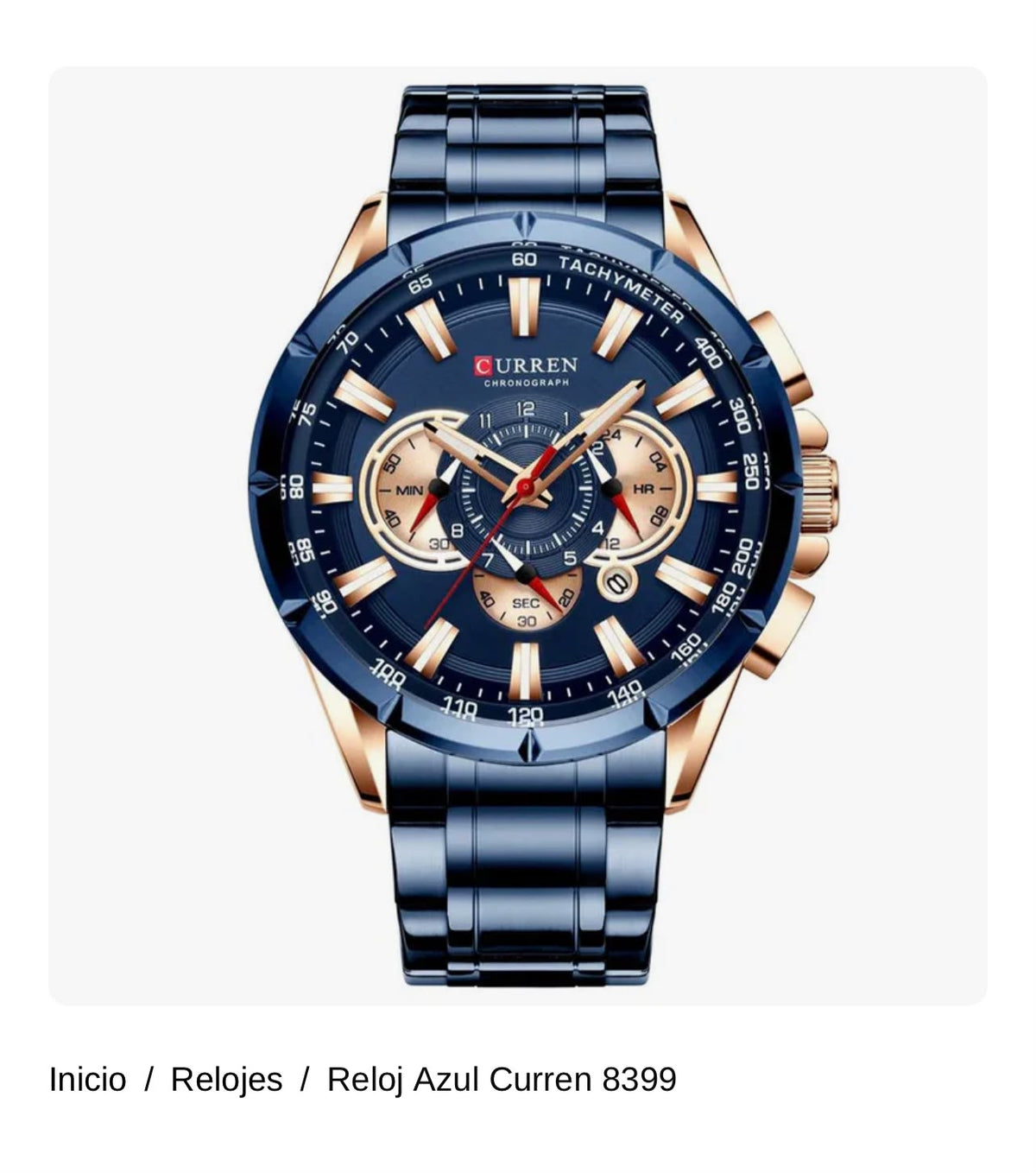 Reloj Azul Curren 8399