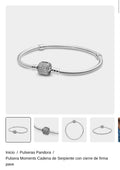 Pulsera Moments Cadena de Serpiente con cierre de firma pave